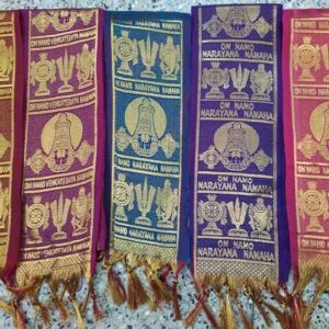 Angavastram Sri Venkateshaya Namah Lord Balaji Art Silk Shawl 1.7