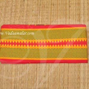 Pure Cotton Red Green Angavastram for Dothi Towel Mens Traditional Towels 60"x30"