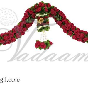 Beautiful Maroon Rose Door Hanging Textile Door Welcome Toran Tapestry