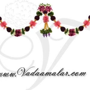 Elegant Artificial Multi Colour Door Hanging Textile Door Welcome Toran Tapestry