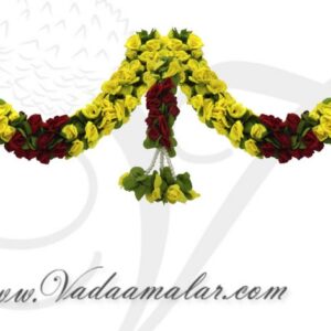 Rose Flower Door Window Decoration Garland Hanging Welcome Tapestry 42"