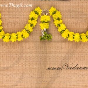 Elegant yellow flower door window mandap Indian style decoration Toran Tapestry