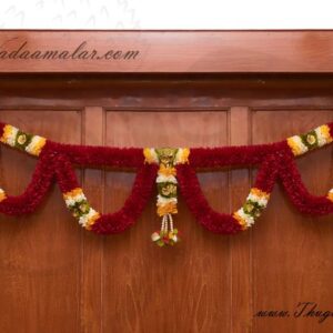 Decorative Maroon Color Door Decoration Synthetic Flowers - Buy Online