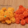 5 meter Artificial Yellow Marigold Samriddhi Fluffy Flowers For Decorations