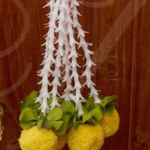 12" (2 pieces) Toran Kunjalam Door Tube Rose Strings with Samanthi Design Flower Decorative Wedding Mandap Buy Now