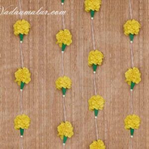Yellow Marigold Flower Samanthi Cloth Flower Toran Decoration buy online