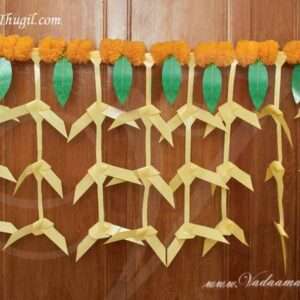 Traditional Auspicious coconut and Mango Leaves decoration toran toranam door hanging tapestry Buy Now