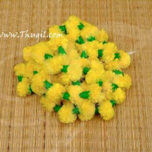 Yellow Paper Marigold Samriddhi Fluffy Flower For Decorations Buy Now- 6 meter