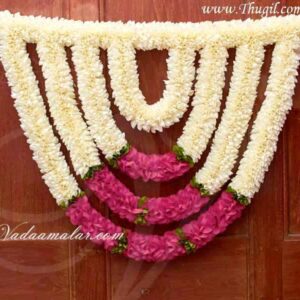 Jasmine with pink design decoration for Weddings Venue Toran Available Buy Now