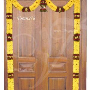 Yellow Samanthi Flower Doorway Thoran Thoranam decorative fabric Buy now