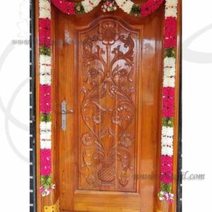 Indian Style Jasmine White Pink Green Flower Doorway Thoranam decorative