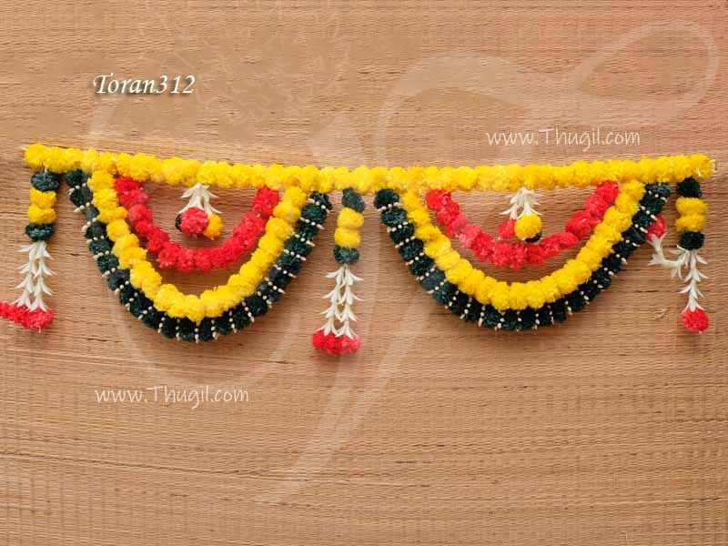 Door Hanging Welcome Toran Tube Rose with Paper U Home Decoration Thoranam