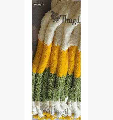 1 meter TriColor Festive Flower Synthetic Door Hanging Decoration 40 inches