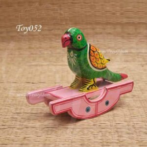 Beautiful Wood Rocking Doll parrot 4 inches