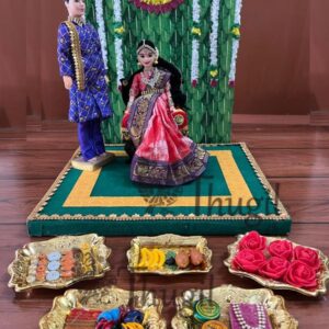 Seemantham function pregnant women celebration Dolls Bommai Golu