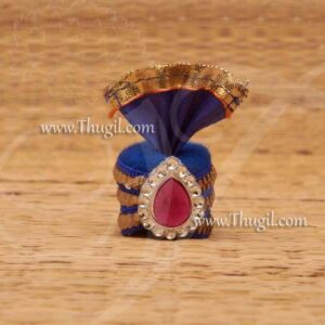 Blue Crown for Small Mukut Gods for Idol 1.5 Inches