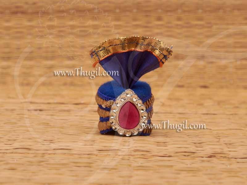 Blue Crown for Small Mukut Gods for Idol 1.5 Inches