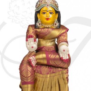 23.8" Goddess Lakshmi VaraLaksmi Idol for Pooja Vratam Doll with Decorations