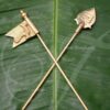 12 Inches Vel Seval Kodi in Brass for Murugar Kandan Alangaram