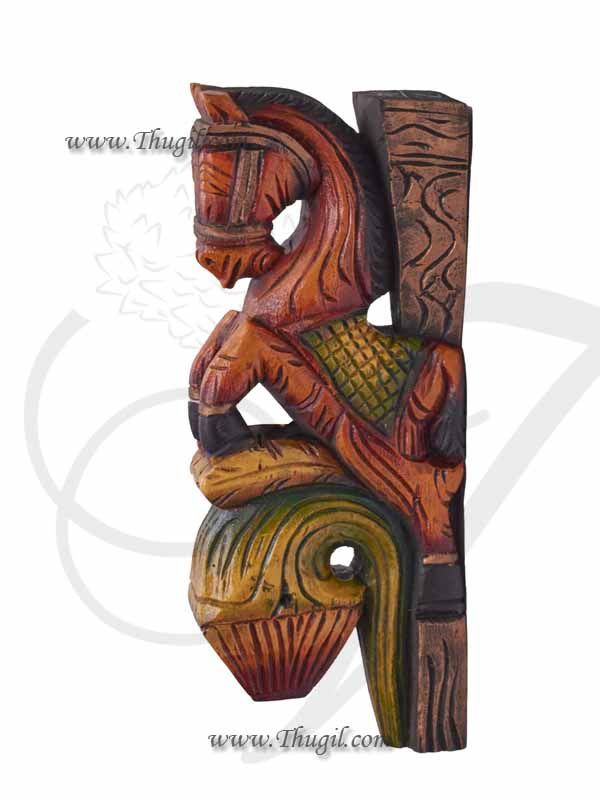 Horse Wall Mount Bracket in Quality Wood 15 inches