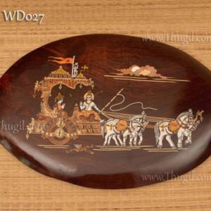 Handmade Gita Krishna Wooden Wall Hanging Buy now 18.5"