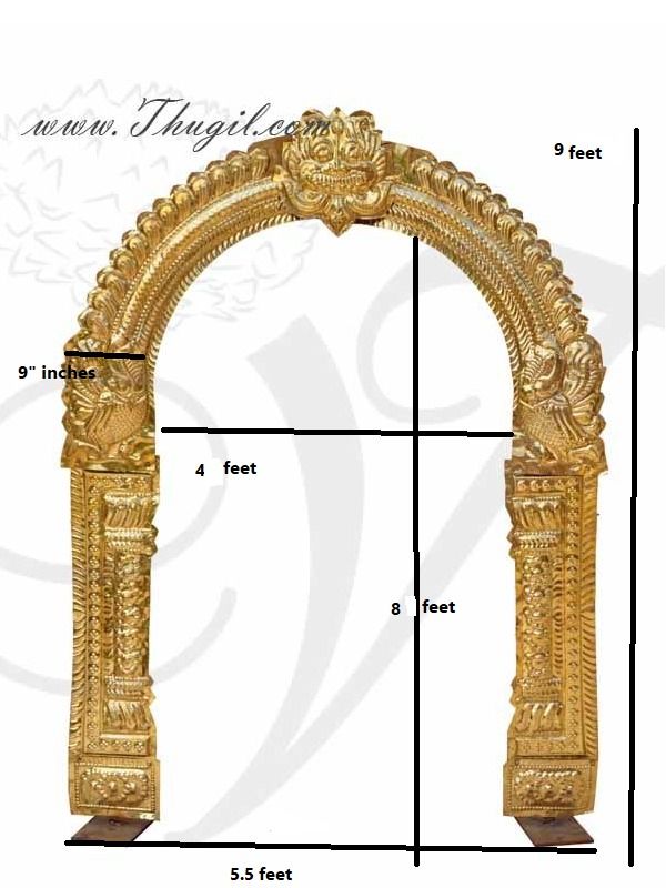custom Temple Prabhavali Brass Thiruvachi Arch deity Idols Decorations