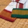 1.80 Meter Hindu Puja White Colour Poly Cotton Dothi Dhoti Vesti Chadar