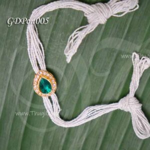 Swamy Ponul Small White Thread Janau Sacred For Idols Geen Stone Jewellery 4-8 inches