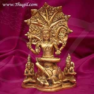 9" Lord Dakshinamurthy ThasnaMurthi Brass Statue Buy Online