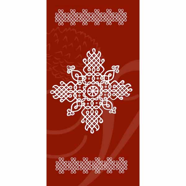 Kolam Backdrop Banner Rangoli Decorations Festivals Custom size floor kolam