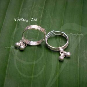 Wedding Bichiya silver Metti white metal Toe Ring Indian Style 2 Pieces