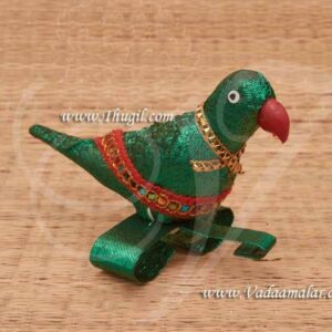 Parrot Goddess Parvathi Cloth Kili Ornament Meenakshi Amman 3.5 inches