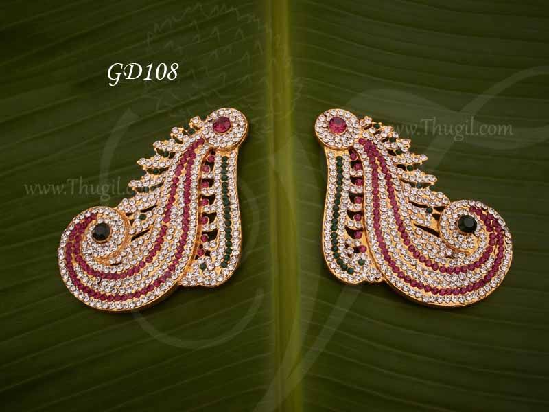Karna Pathakkam Deity God Goddess Earring Jewellery 2.5 inches