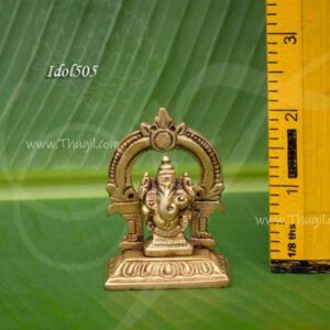 Lord Ganesha Brass Statue Small Size Ganapati Idol 2 inches