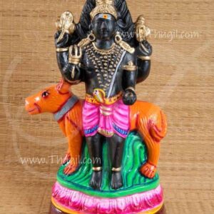Kaala Bhairavar With Dog Paper Mache Statue Golu Doll 16 inches
