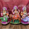 Lakshmi Durga Sarashwathi statue paper mache idol 15 inches