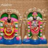 South Indian Arts Handmade Paper Mache Venkateswara with Padmavati Idol