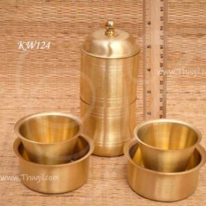Brass Coffee Filter Indian Maker 2 Cups Pot 6 inches