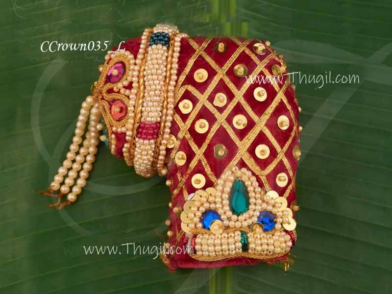 Andal Kreedam Goddess Half Crown Left Facing 7.5 Inches