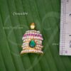 Kreedam Half Crown Small Stone Mukut For Hindu God Goddess 1.6 inches