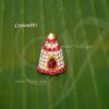 Kireedam Full Crown Stone Small Mukut For Hindu God Goddess 1 Inches