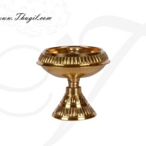 1.8 inches x 32 Vilakku Ayappan Jothi Small Brass For Padi Diyas