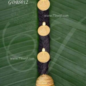 Small Jadai False Hair with Jewellery For Idols Lakshmi Alangaram 6 inches