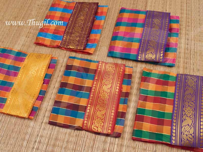 Colourful Skirt Pavadai Dress Goddess Idols Staues 5 pieces x 16 inches