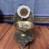 Vilakku Deepam Decorations Kemp Stone Brass Stand 2.5 inches