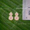 Karna Patham Small Earrings Ruby Stone For Goddess Devi 0.6 inches