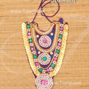 Marbu Kavasam Stone Jewellery Sringar For God And Goddess Necklace 8.5 inches