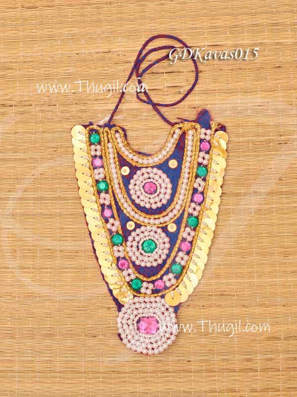 Marbu Kavasam Stone Jewellery Sringar For God And Goddess Necklace 8.5 inches