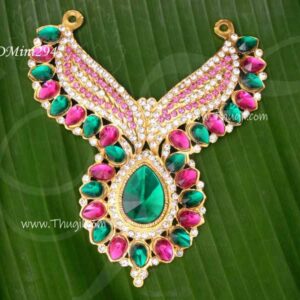 Short Necklace Stone Mala for Hindu Medium Size Idols 5 inches