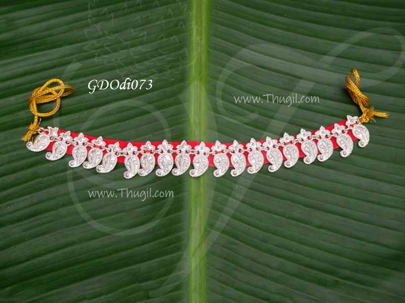 Vadanam Odiyanam Silver White Metal Waist Belt for Gods 9 Inches